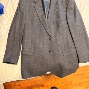Men's Gray Glen Plaid Blazer - Classic Two-Button Sport Coat